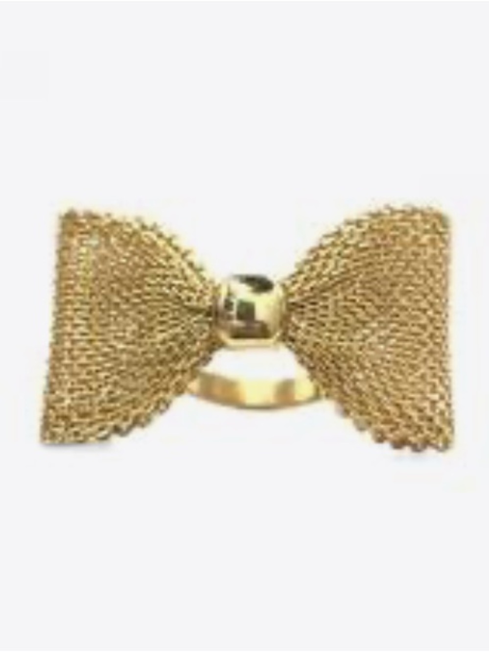 GoldTone Mesh Bow Ring